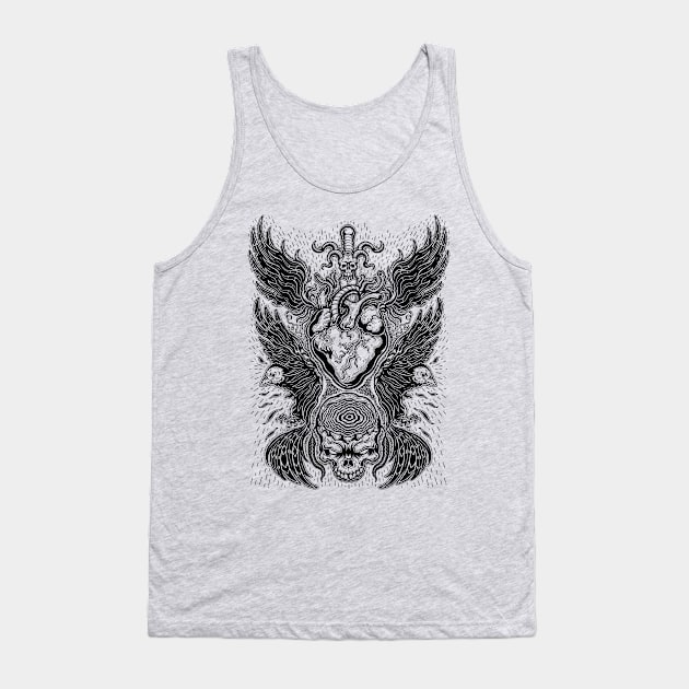 Flying heart Tank Top by EvgeniiZhdanov